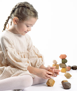 dětské balanční dřevěné kameny dřevěné kostky dětské hračky