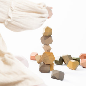 dětské balanční dřevěné kameny dřevěné kostky dětské hračky