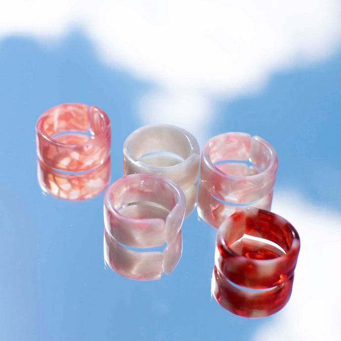 prstýnky akrylové prstýnky doplňky pro ženy barevné prstýnky