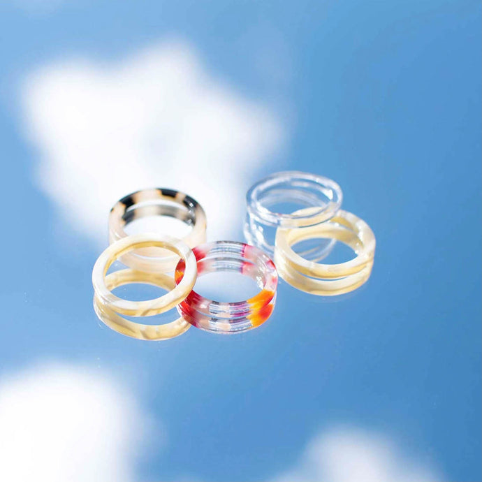 prstýnky akrylové prstýnky doplňky pro ženy barevné prstýnky
